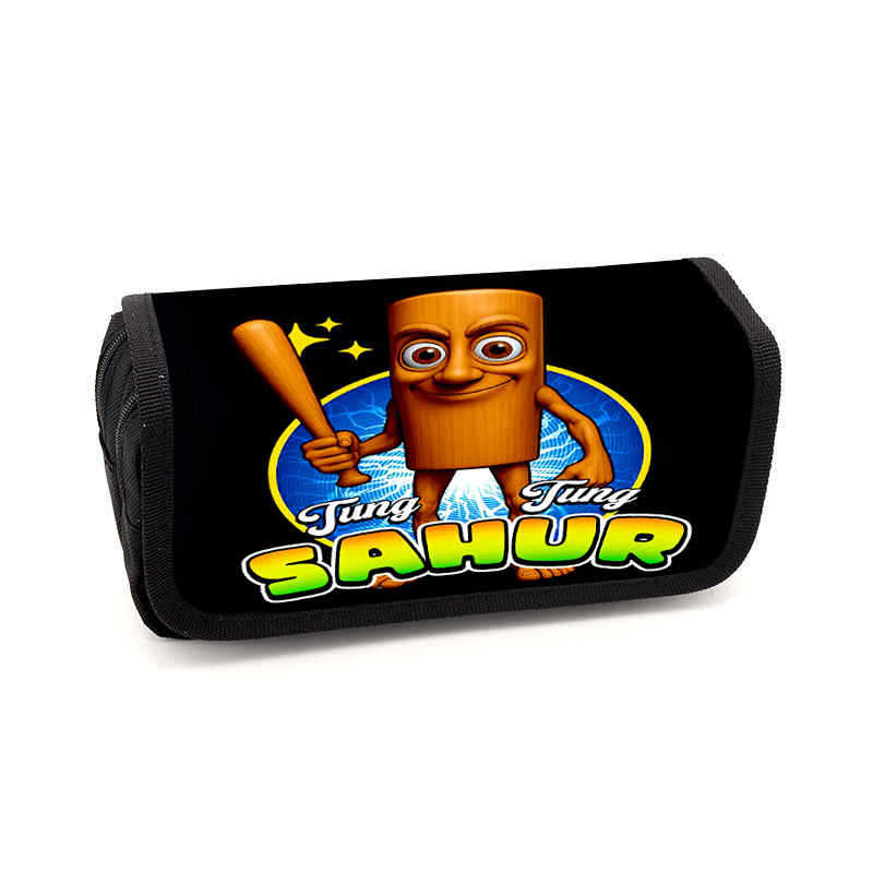 Brain rot pencil case Animation peripheral storage bag Stationery pencil case