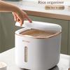 5 кг контейнер для хранения риса с колесом, влагостойкий герметичный дозатор риса, пластиковый контейнер для хранения сыпучих круп, корма для домашних животных