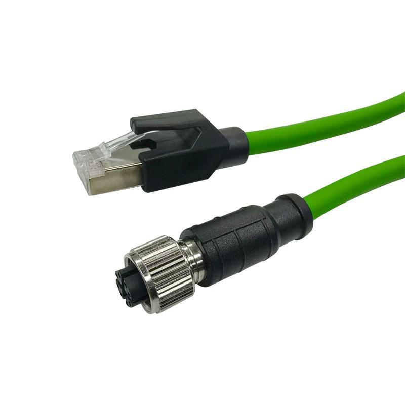 Сетевой кабель 8-жильный M12 - RJ45
