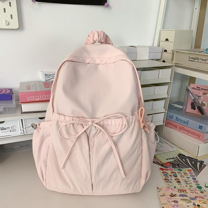 Простой школьный рюкзак сокровище девочка повседневный рюкзак с бантом универсальный для учеников начальной и средней школы рюкзак высокой ценности