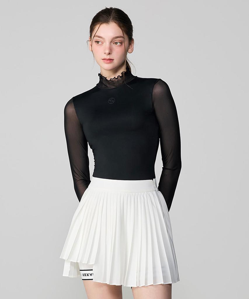 XEXYMIX Ruffle Mock Neck Padded Base Layer Xfl1Tu1204