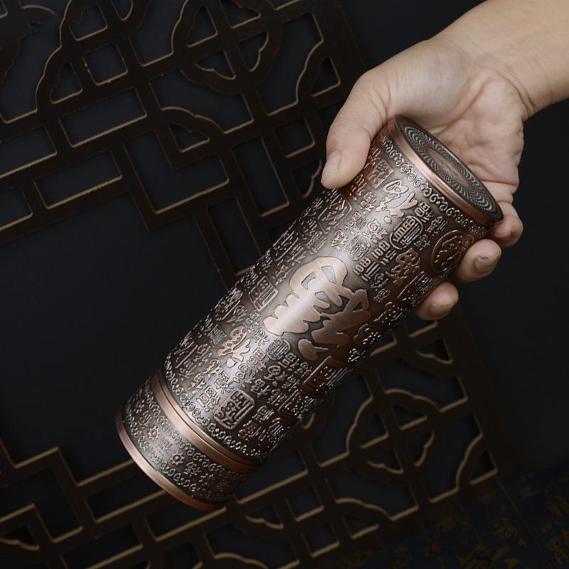 Серебряная термокружка Baifu для ног с серебряной колбой, чашка для чая и воды, кружка для подарка по уходу за здоровьем, серебряная кружка Kowloon с рельефом