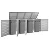 VidaXL Shelter for Four Bins 276.5x77.5x115.5 Cm Stainless Steel, Stainless Steel
