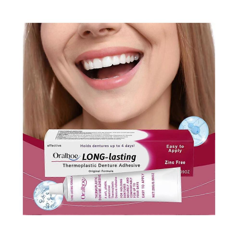 Cushion Grip Thermoplastic Denture Adhesive, Refits and Tightens Loose Upper and Lower Dentures and Partials | Non-Glue Adhesive