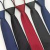 Men's Professional Striped Jacquard Zipper Tie, 7cm