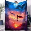 How to Train Your Dragon Viking Family Snow Scene Flange Velvet Blanket Soft Multifunctional Decorative Universal Throw