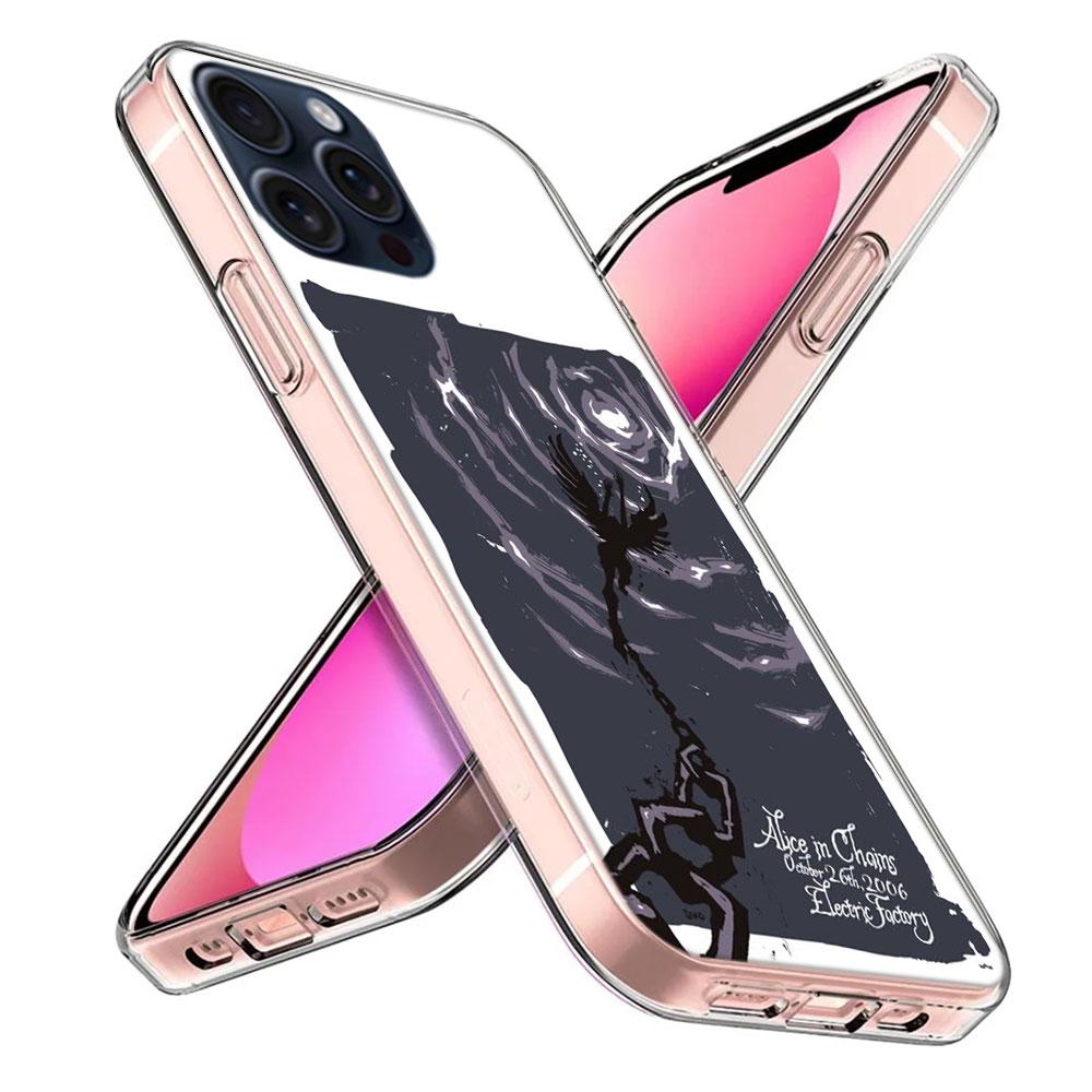 Rock Band Alice In Chains Clear Phone Case For Iphone 17 Air 16 Pro Max 15 Pro 14 Plus 17E 16E 11 13 12 Mini Cover Cases Fundas
