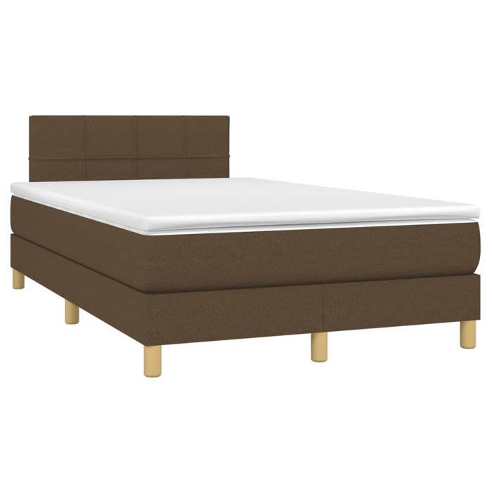 Maison Exclusive - Sommier à lattes de lit avec matelas Marron foncé 120x200 cm