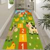 Dinosaur Hopscotch Pattern Kids Runner Rug NonSlip Mat for Playroom Nursery Living Room Jungle Theme Washable Carpet Floor Decor