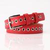 Woman Belts Fashion For Big Metal Hole Novelty Waistbands Metal Style Belts Teenagers Jeans Trousers Accessories