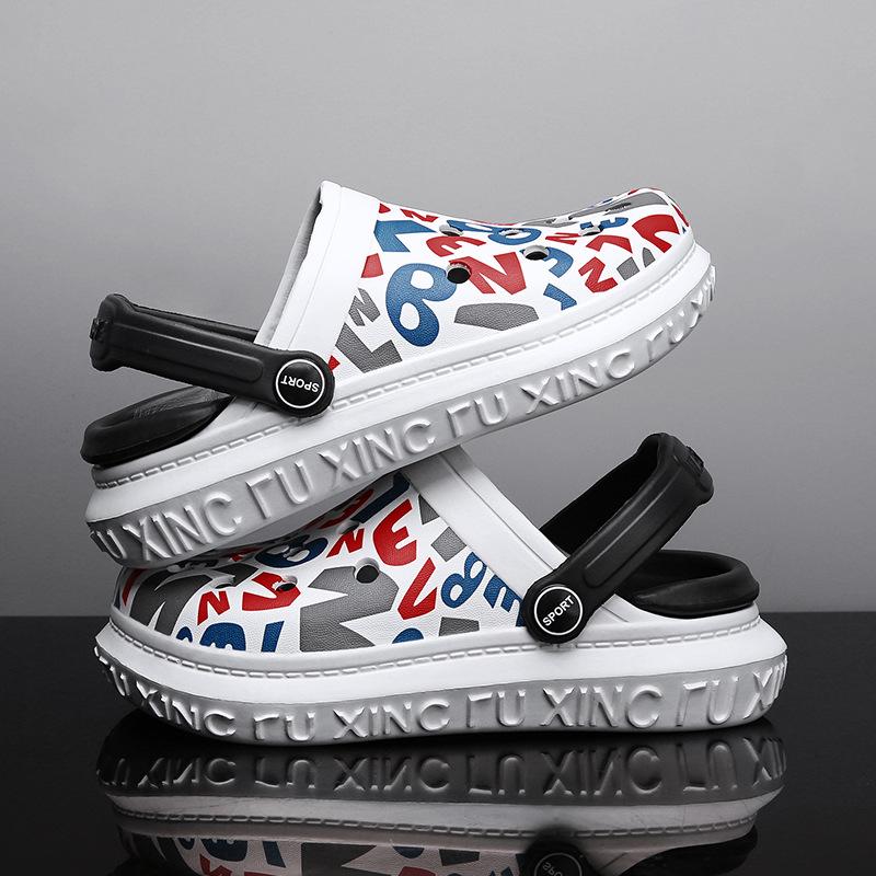 Тапочки для мальчиков, детские, лето 2025, новые сандалии для девочек, сумка, обувь с отверстием для головы, детская обувь, полые, садовая обувь