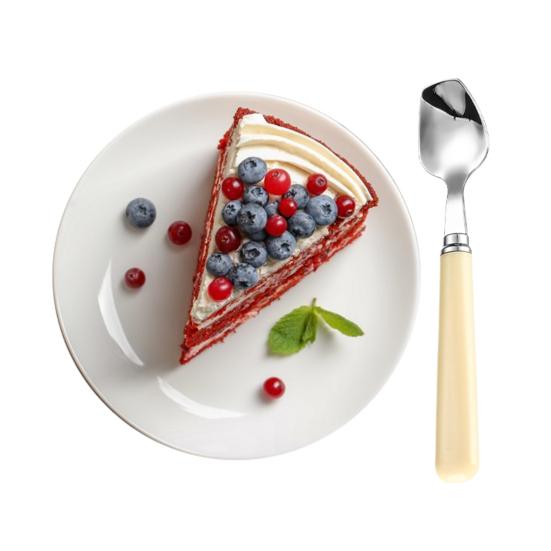 Обеденная ложка, вилка, ложка для фруктового пюре, нержавеющая сталь, квадратная ложка для перемешивания кофе, кухонная посуда, инструмент, нержавеющая круглая суповая ложка для дома