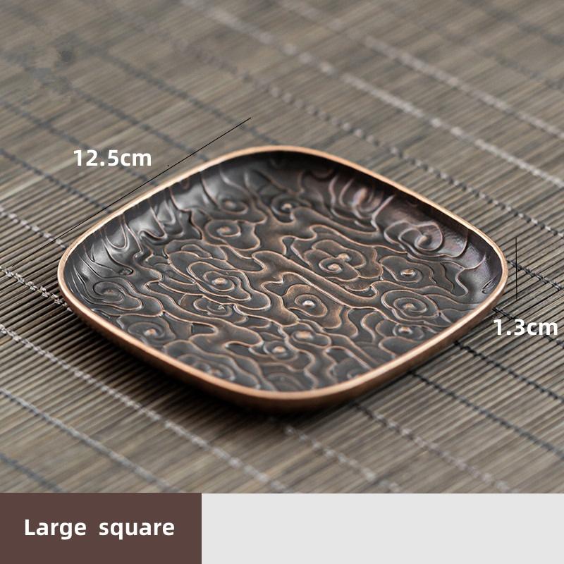 Ретро Сплав Круглый Квадратный Подставка Аксессуары для Чайного Набора Узор Счастливое Облако Подставка для Чашки Изоляционная Подкладка Коврик для Кофе Украшение Стола