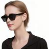 Black Sunglasses Trendy Geometric Frame Uv Protection Glasses Sun Protection Sunglasses Women