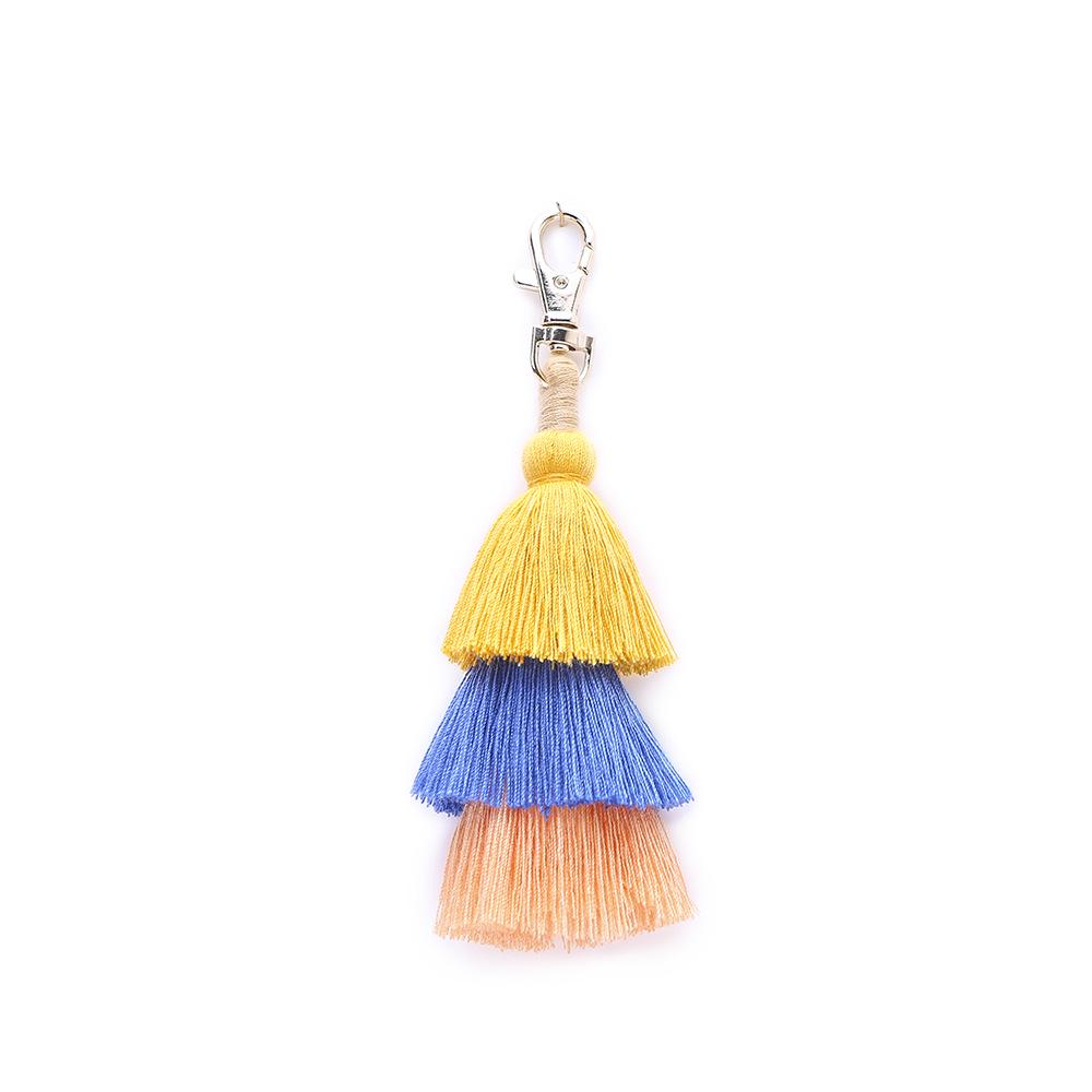 Boho Tassel Weave Ethnic Pendant Keychain