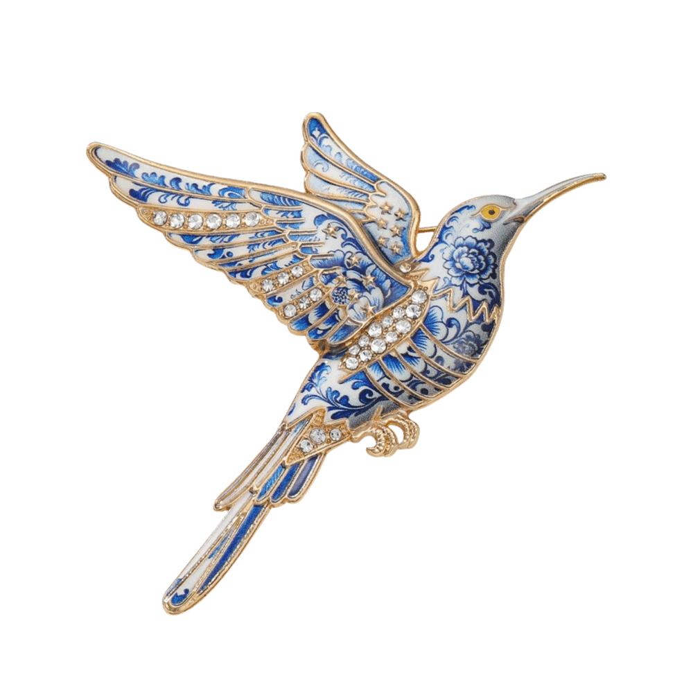 Classic Chinese Ceramic Lapel Pin Chinese-style Jingdezhen Style Jewelry Football Match
