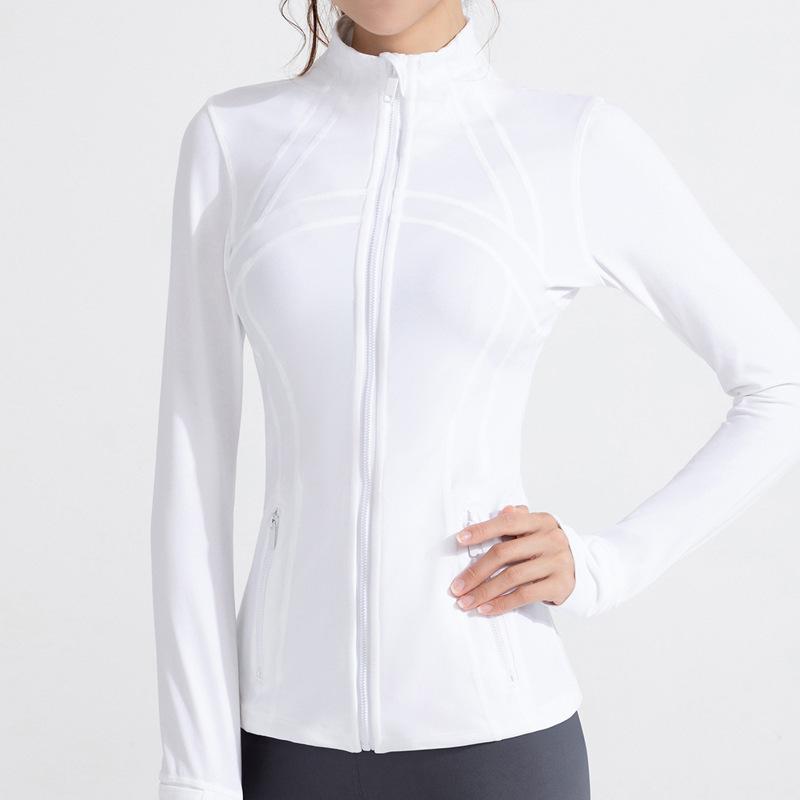 lulu zgly Slim-fit, versatile long-sleeved yoga top, tight-fitting, with a zipper, suitable for running, and featuring a stand-up collar; also
