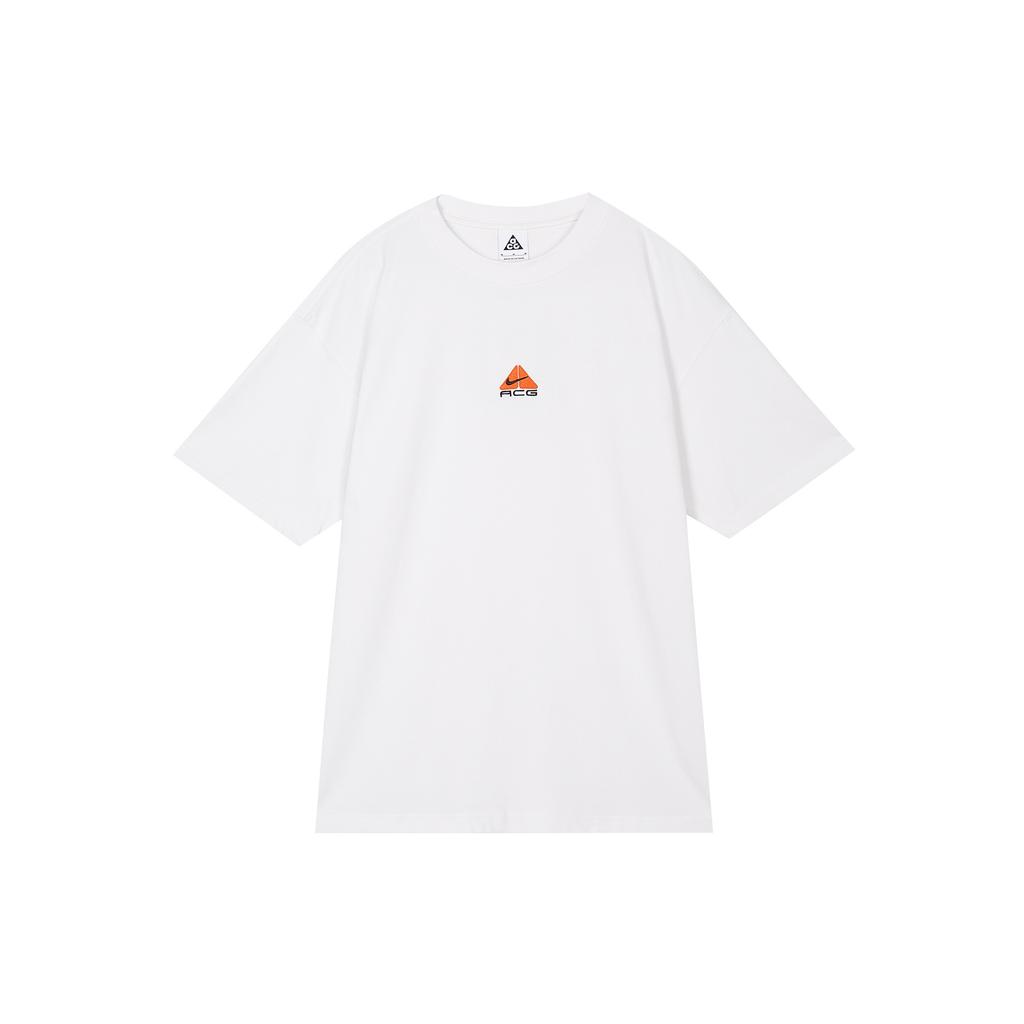 Nike Мужская белая футболка с вышитым логотипом ACG, свободный крой, круглый вырез, короткий рукав, DQ1815-121