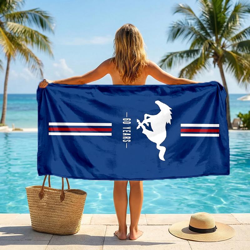 Mustang Fashion Beach Towel: Ideal for Summer Adventures Soft, absorbent and quick drying suitable for swimming and bathing