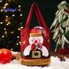 Рождественский подарок Сумочка Портативная ручка Мультфильм 3D Санта-Снеговик Лось Медведь Прочная ткань Многоразовая продуктовая конфета Вечеринка Подарочная сумка