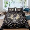 Demon Duvet Cover Set Demon Lucifer Bedding Set for Kids Boys Geometric Triangle Circle Comforter Cover Six-Pointed Star Ancient