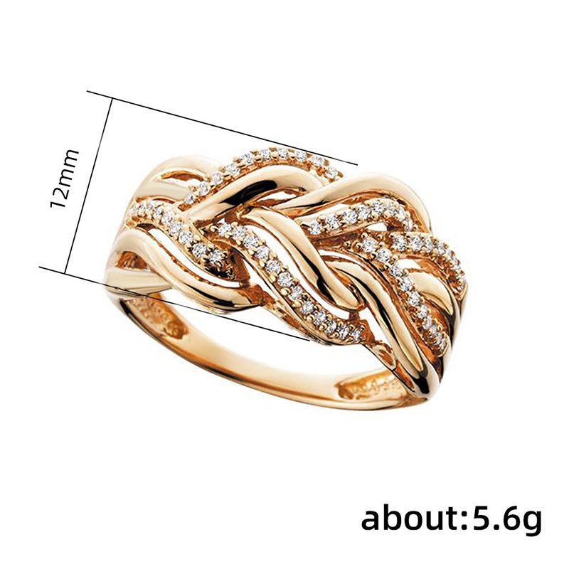 Independent brand European and American multi-layered twisted rings Creative Hollow Metal Geometric Twisted Rings for Men and Women