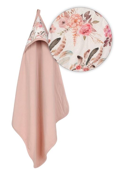Muslin design bath towel, size 85x85