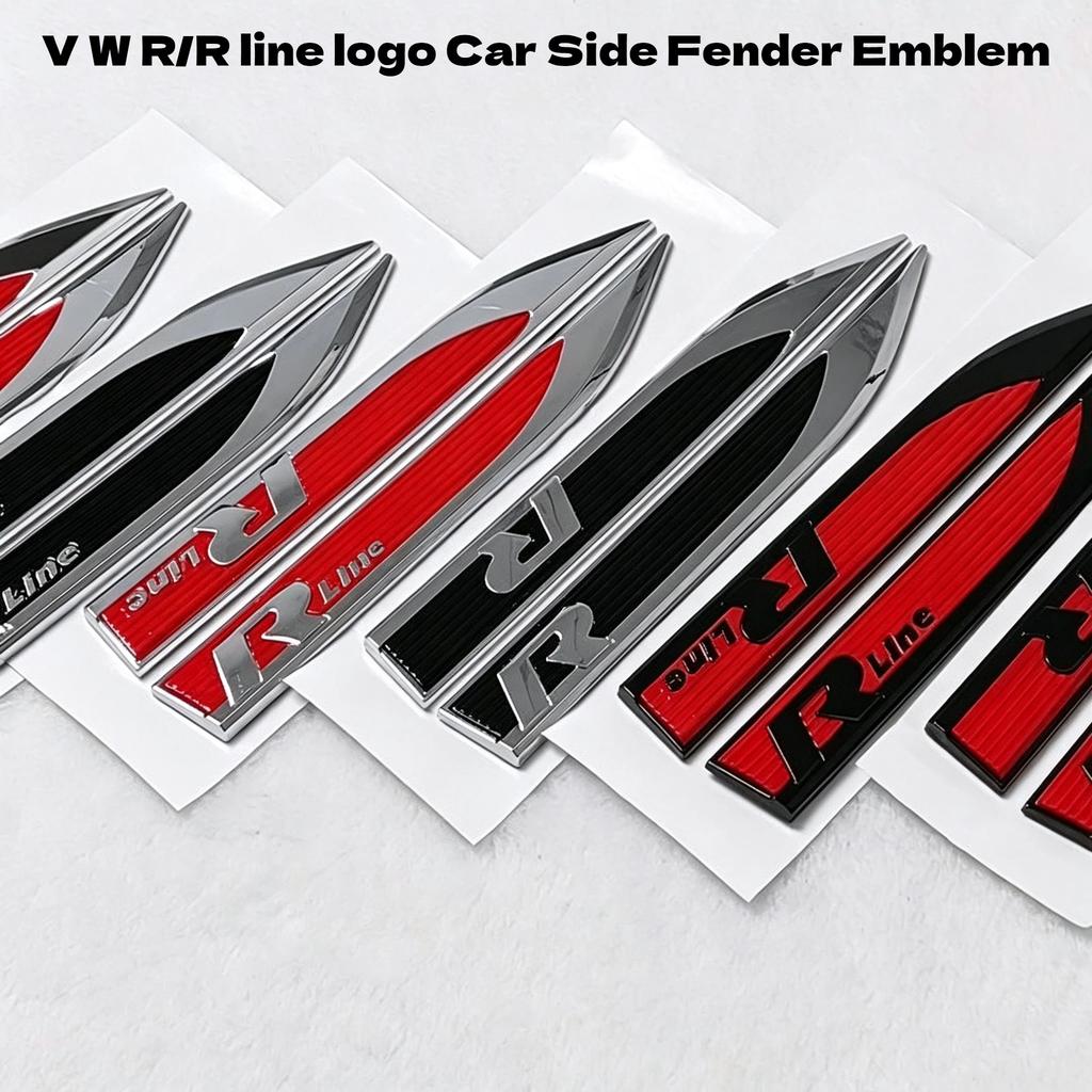 1 пара V W R/R line logo Значок-эмблема на крыло автомобиля Наклейка Аксессуары для стайлинга автомобиля