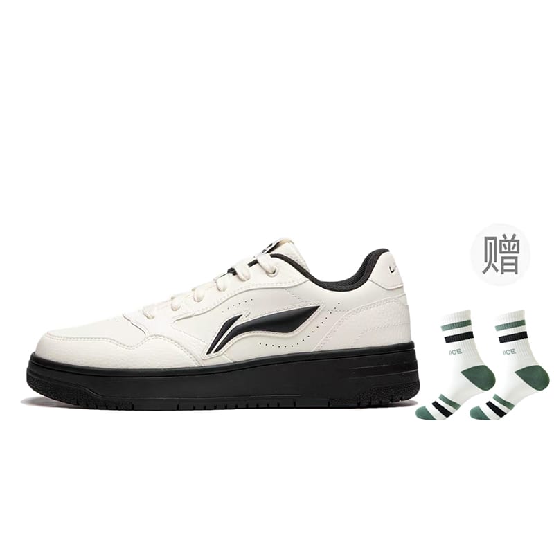 Li Ning Tianji Мягкие Низкие Кеды для Скейтборда Мужские Цвет Экрю AGCU271-5