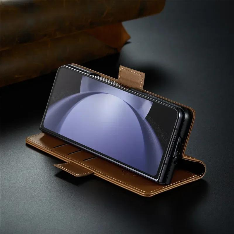Роскошный магнитный кожаный чехол-кошелек для Samsung Galaxy Z Fold 7 6 5 Ударопрочный карман-держатель для карт для Galaxy Z Fold6