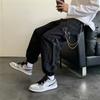 Men Trousers Jogging Cargo Pants Casual Outdoor Tracksuit Pants with Chain Men's Clothing