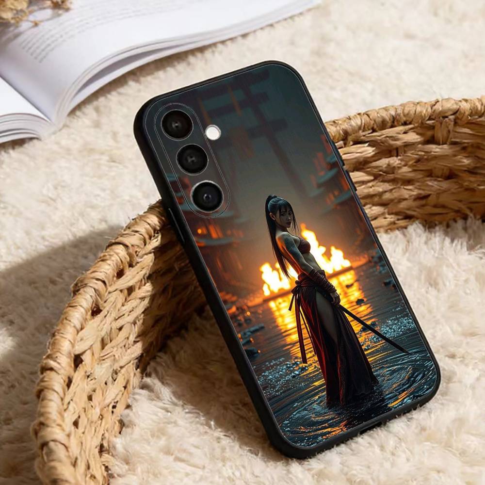 Япония Самурай X Красота Крутой Чехол Для Телефона Для Samsung Galaxy A91,80,73,72 ,71,53,52,32 ,31,22,21s,20,Мягкий Черный Чехол