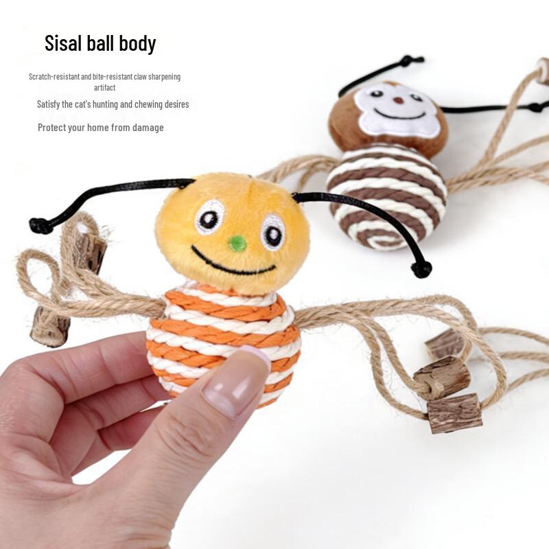 VZZS Sisal Insect Sounding Cat Toy