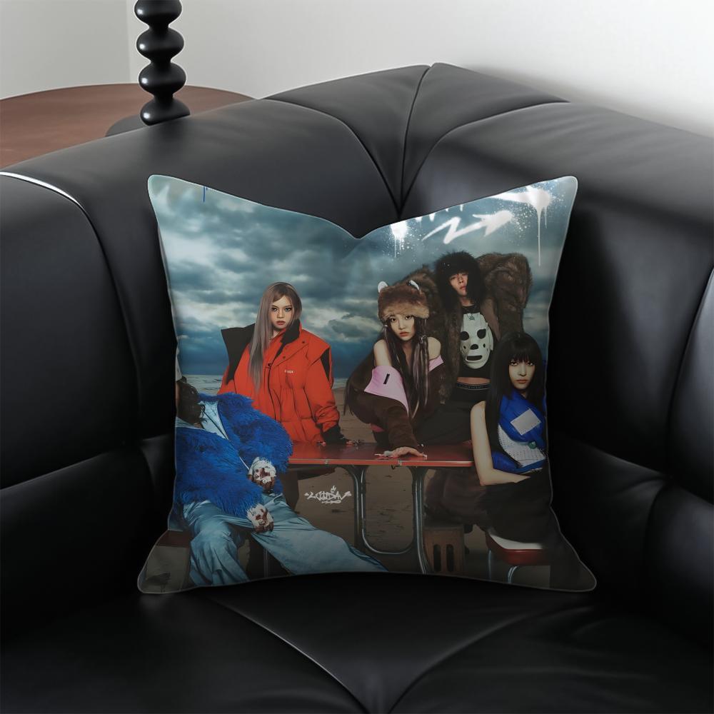 BoyGroup Kpop AALLDAY PPROJECT Cushion Cover Pillow Case Antidustmite Invisible zipper silky plush cushion