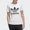 adidas Оригинальная футболка Trefoil Белый принт с буквами Американский винтаж Короткий рукав Женские топы CV9889