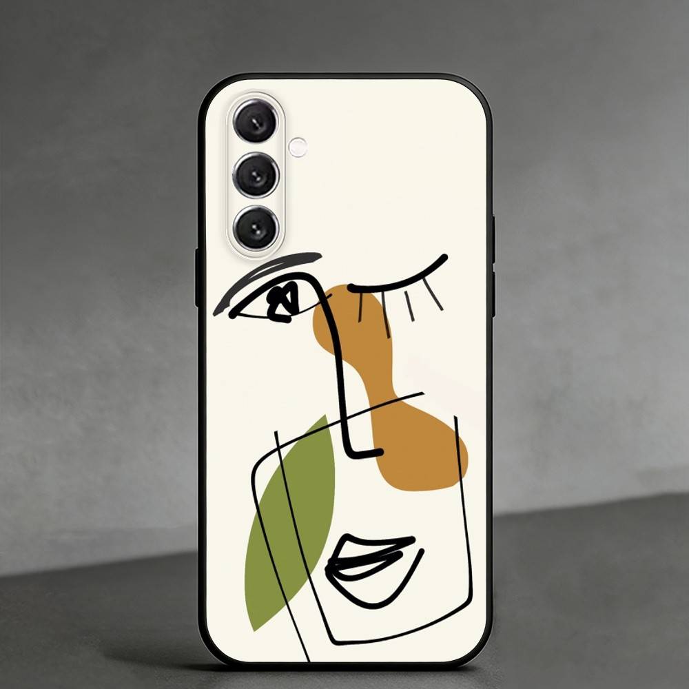M-Современная минималистичная абстракция Чехол для телефона для Samsung Galaxy A91,80,73,72 ,71,53,52,32 ,31,22,21s,20,Мягкий черный чехол