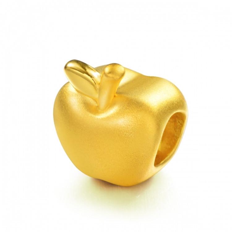 Браслет из 18-каратного золота с красной веревкой - Украшения ручной работы на тему яблок для года рождения и рождественский подарок