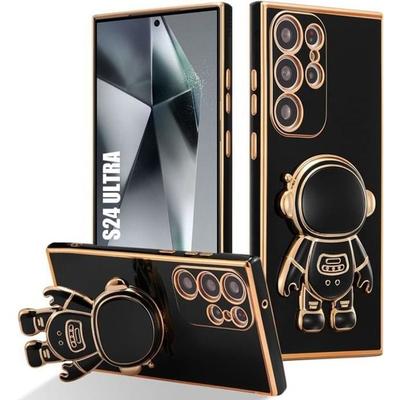 Чехол - BOOLING - для Samsung Galaxy S24 Ultra - Ударопрочная защита - 3D-подставка-астронавт - Черный