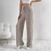 Women's Fashion Casual Stripe Print High Waist Trousers Pants & Capris