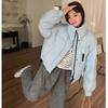 Short Down Cotton Clothes for Women's Winter New Simple Stand-up Collar Soft Waxy Loose Small Bread Clothes Jacket