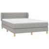 Maison Exclusive - Sommier à lattes de lit avec matelas Gris clair 140x200cm Tissu