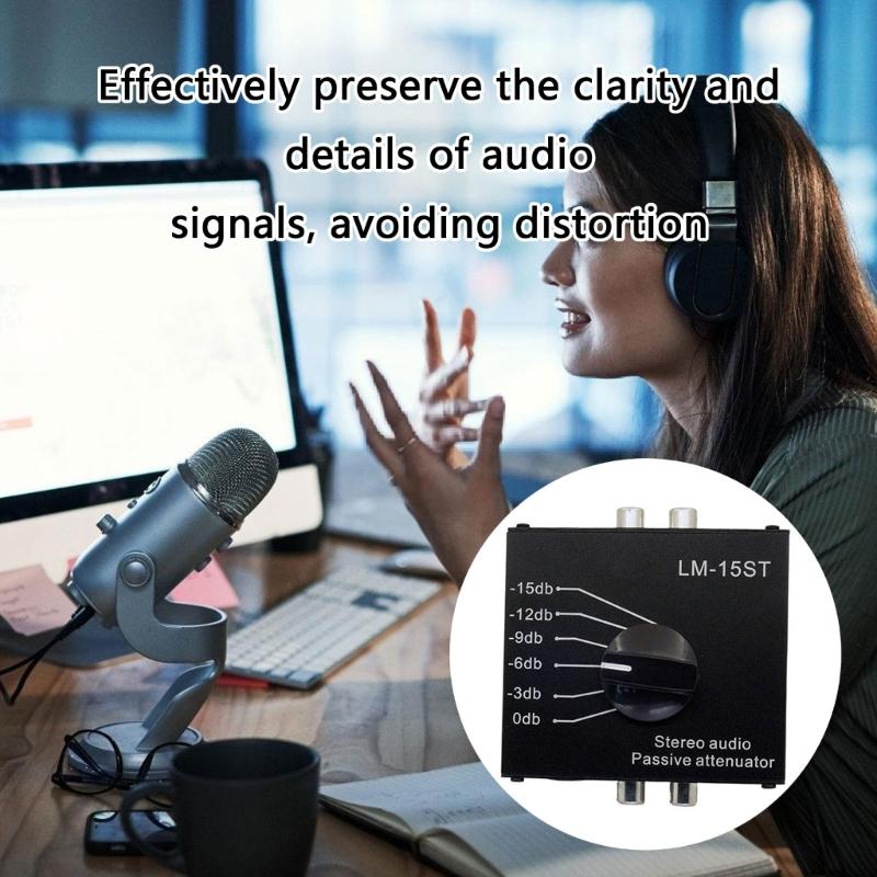 Металлический пассивный регулятор громкости с регулируемыми уровнями ослабления, аттенюатор для аудио для устройств домашнего кинотеатра и студии звукозаписи
