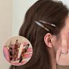 2Pcs/Set Little Willow Leaf Hair Clip French Simple And Elegant Style Side Clip Bang Hairpin One Line Hair Clip