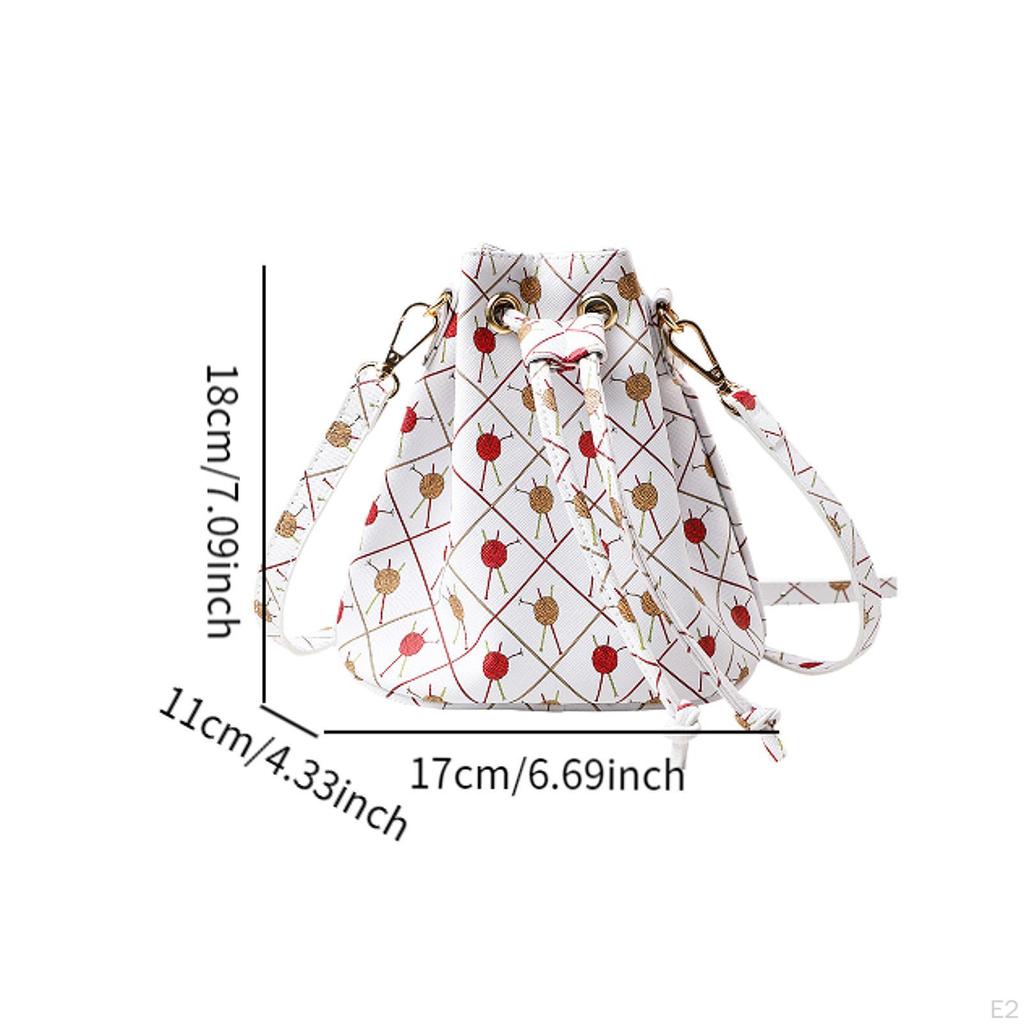 Woolen Yarn Storage Bag Needles Handbag Large Capacity Sturdy Crochet Craft Organizer for Embroidery