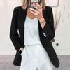 Модный женский вельветовый кардиган, элегантный приталенный, цвет, повседневная маленькая куртка-костюм