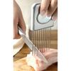 2 Pack Food Slice Assistant Onion Holder Slicer, Tomato Slicer Meat Cutter Stainless Steel Vegetable Holder, Onion Chopping Gadgets, Kitchen Gadgets,