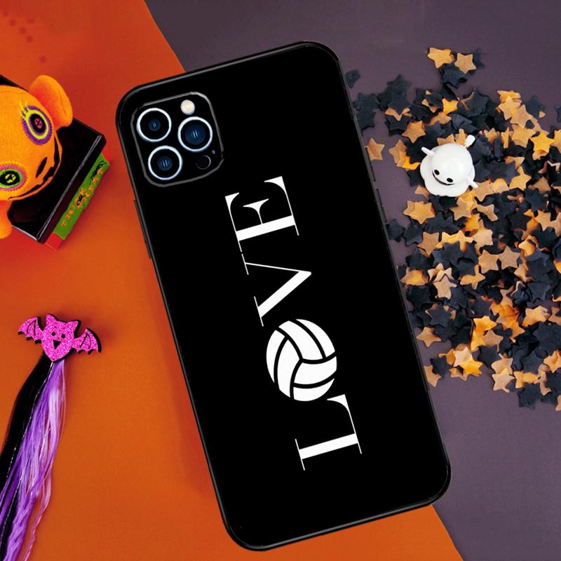 Love Play Volleyball Bumper Case For iPhone 16 15 14 Pro Max 11 12 13 Pro Max Mini XR 16e 16 15 Plus Phone Cover