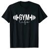 Men's T-shirts Gym Life Shirt Funny Workout Tshirts Motivational Positive Quote Clothing Exercise Fitness Tee Shirt Clothes