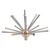 Fountain Nozzle Head Set G1 Inch Brass Stainless Steel Water Fountain Spray Head for Garden Pond