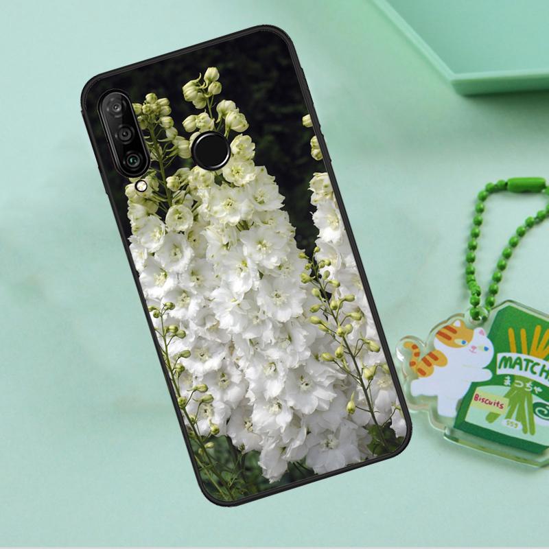 Синие васильки Дельфиниум Для Huawei Nova Y90 Y70 Y60 Y61 Y91 Y72 9 10 SE 12i 12s 11i 5T P60 Pro P20 P30 P40 Lite Чехол